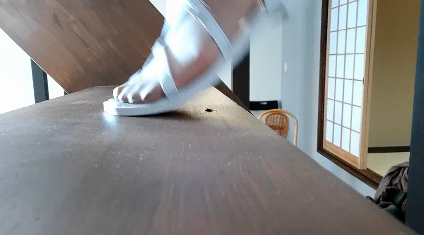 階段で虫けらをゴミのようにサンダルで踏み潰すOLみく-1