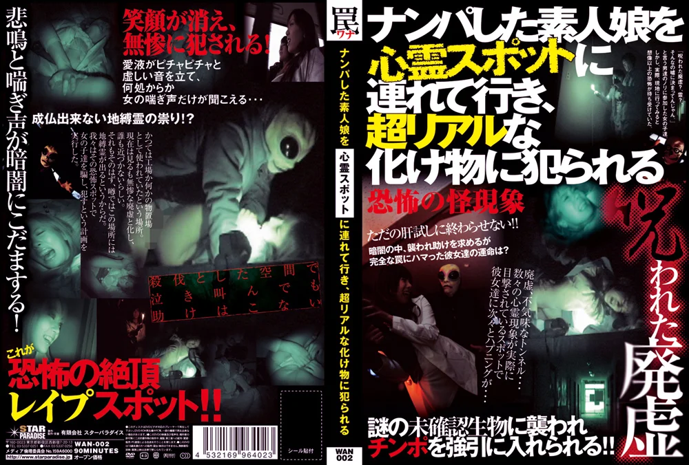 素人娘を心霊スポットに連れて行き、化け物に○られる