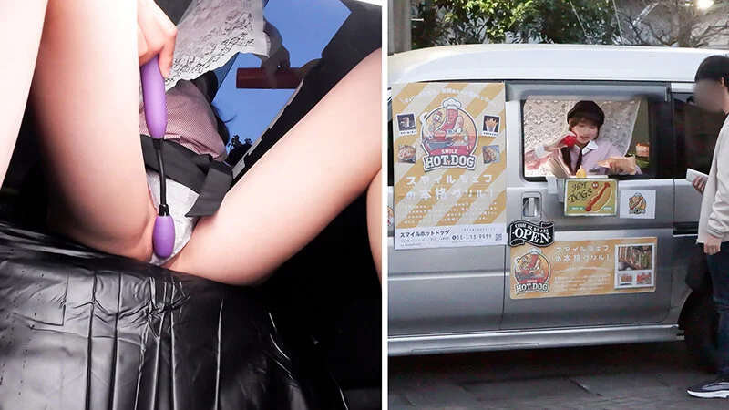 人気 AV 女優が挑戦！イカサレ屋台の中で 潮吹きながらホットドッグ売ってください！望月つぼみ-2