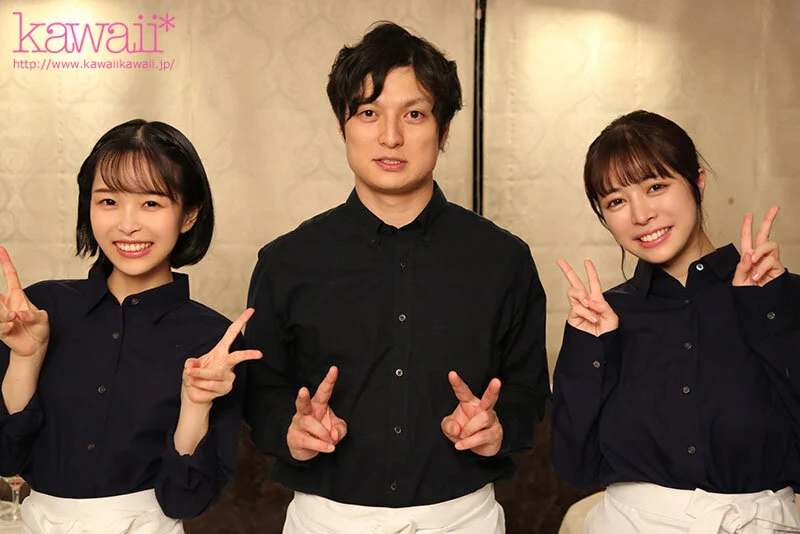 「わたしたち2人…どっちとHしたいかちゃんと選んで！」終電なくなりバイト女子2人の部屋に…豊満爆乳と華奢美乳のWボディに興奮した僕は後先考えず一晩中モウレツにハメ狂った... ひなたなつ 羽月乃蒼-1