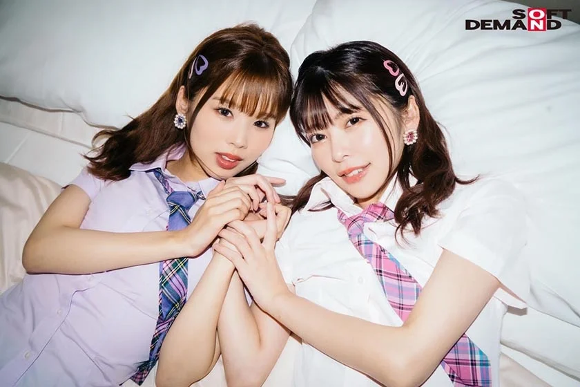 「ナマでセックスしよーよ♪」ちょいギャルリマと日向子が精子ヌキヌキしまくる中出し逆3Pハーレム♪ 新井リマ 森日向子-12