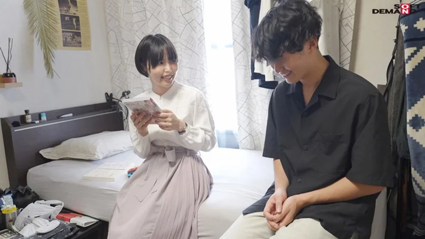 はじめての筆下ろしデート！SOD女子社員を 1 日貸切！！童貞君と外でいっぱいキスして朝から晩までイチャLOVE密着しまくったSEXドキュメント！！！ 柴崎はる-1