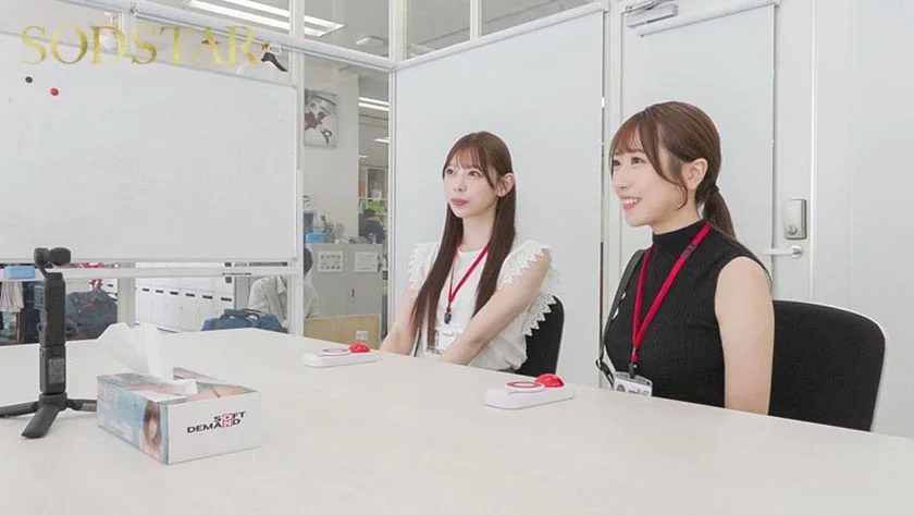 【特典版】同期のSODSTAR新人天神羽衣と一宮るいが1日SOD女子社員 AV撮影の準備や企画会議など業務体験中にデカチンを即ハメされまくり！人生最大の羞恥に赤面しっぱなし！-2