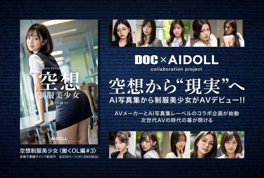 空想制服美少女 AI MODEL AV DEBUT 働くOL編-1