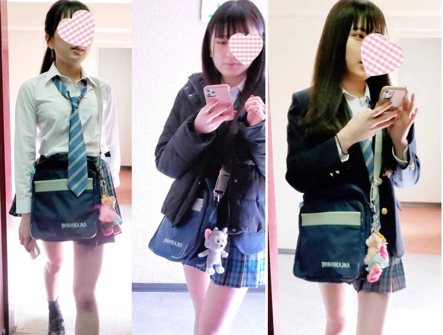 13日分の登校パンチラ　駅のホームで待っているときの横顔がめっちゃ美人さん nen10