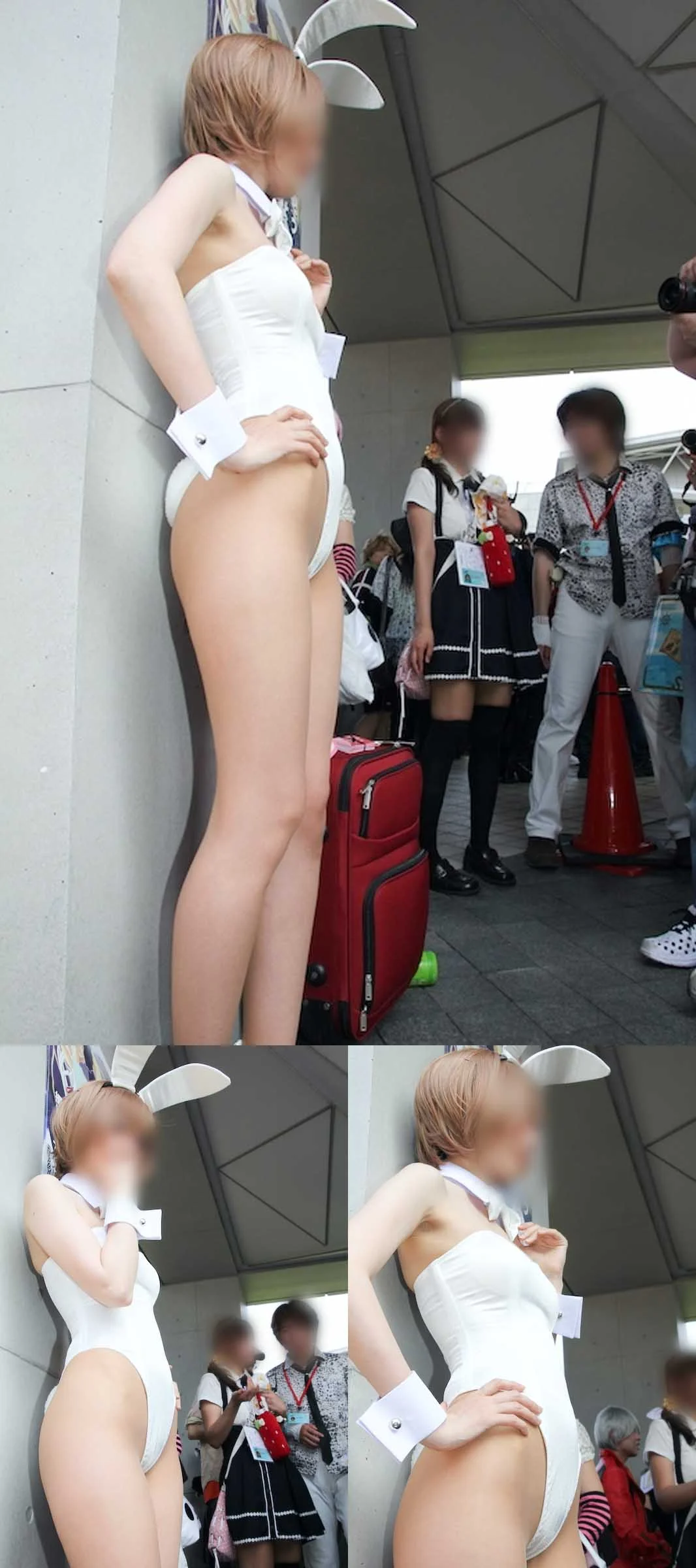 【写真】超絶メガネ美人レイヤーのローアン至近距離からの貴重なハイレグ白バニー　高画質196枚！-3