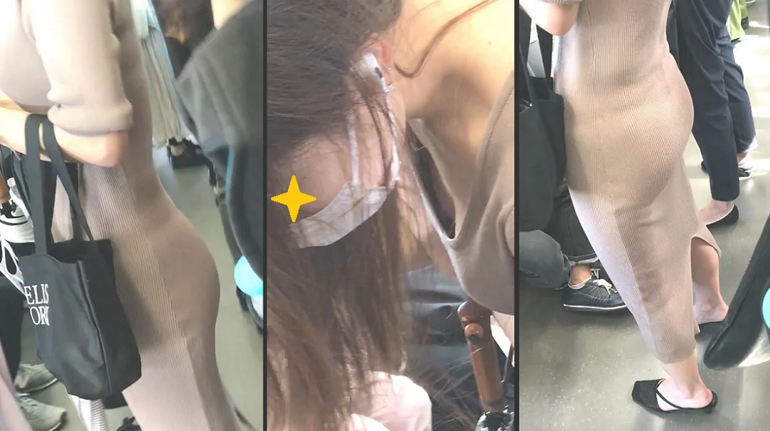 070熟女系OLお姉さん2人とピタピタワンピお姉さんを観察！-4