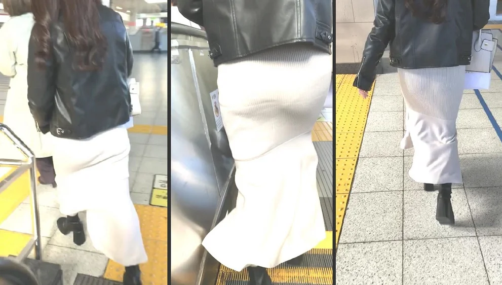 074可愛い美脚美尻のお姉さん達4人を色々と観察！-1