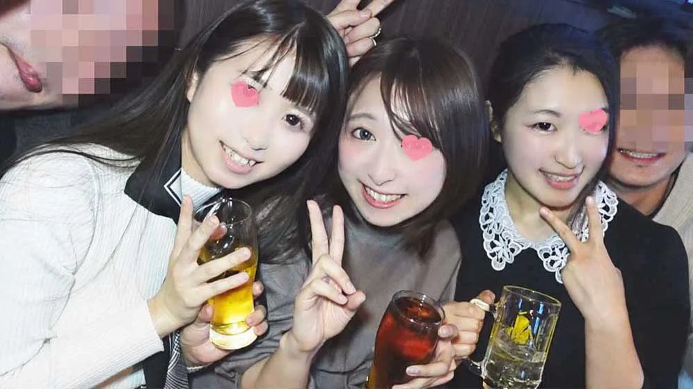 【す◎み※カン】K大英会話サークル新歓コンパ／上京したての地方組新入生女子3名（絶叫ガチイキ潮吹き4連射）②-1