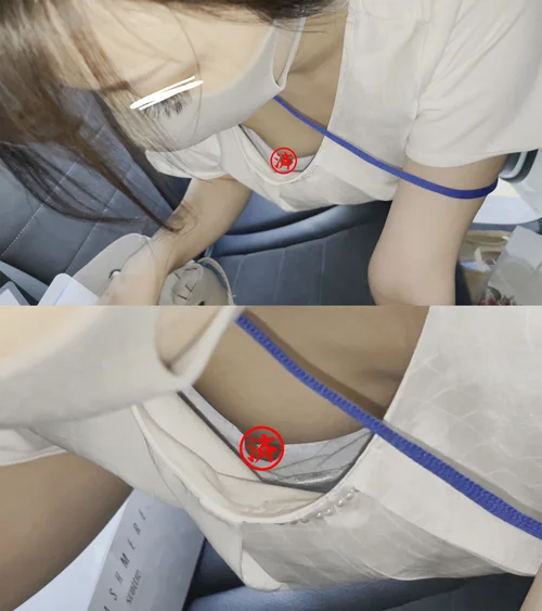 転任した女性スタッフにルート案内＆引継ぎ 中のパンチラと胸チラ-2