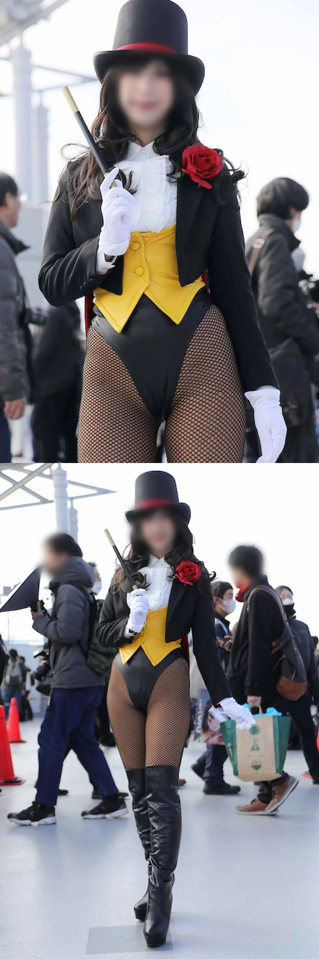 【写真】むっちり太もも高身長の美貌のマジシャン風なハイレグバニーなコスプレイヤー　高画質69枚！-5