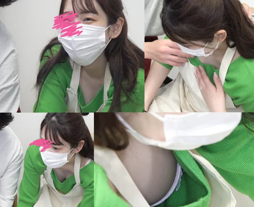 #51【陶芸中の胸チラ】旦那の横でNTR胸チラ！美人妻のおっぱい拝み!!浮きブラ/谷間/マシュマロおっぱい!!-3