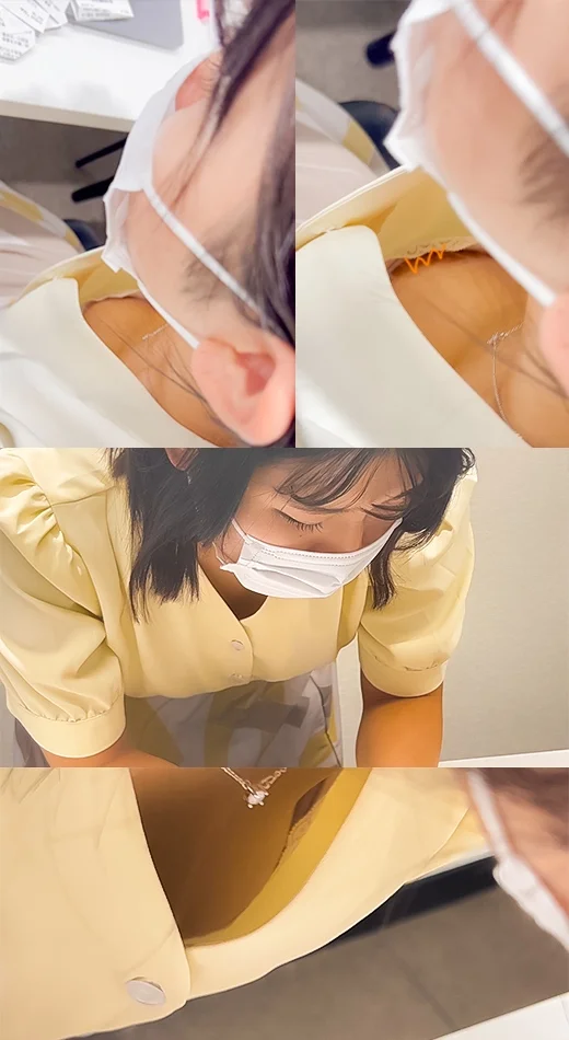 【胸ちら/パンチラ】油断してノーブラだった食い込みパンティモロ出しOLさん+デカ乳輪OLさん-2