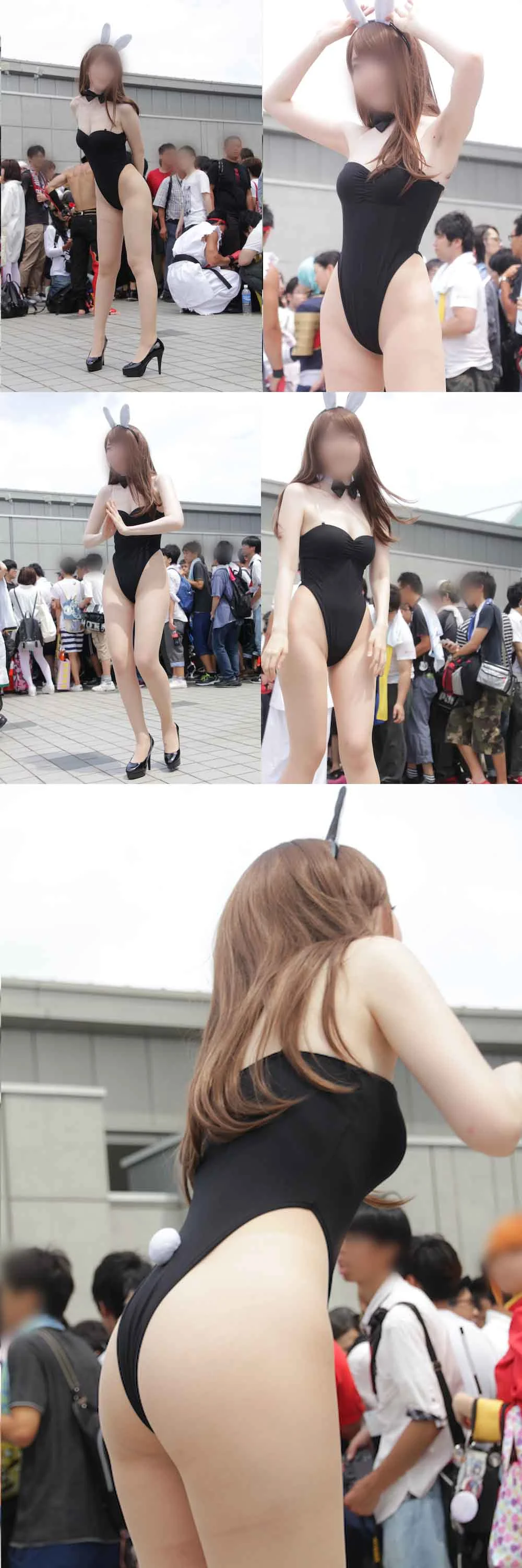 【写真】コ●ケの長身167cmの色白脚長ふんわり美人レイヤーのハイレグバニー（エントランス編）　神盛り670枚！-6