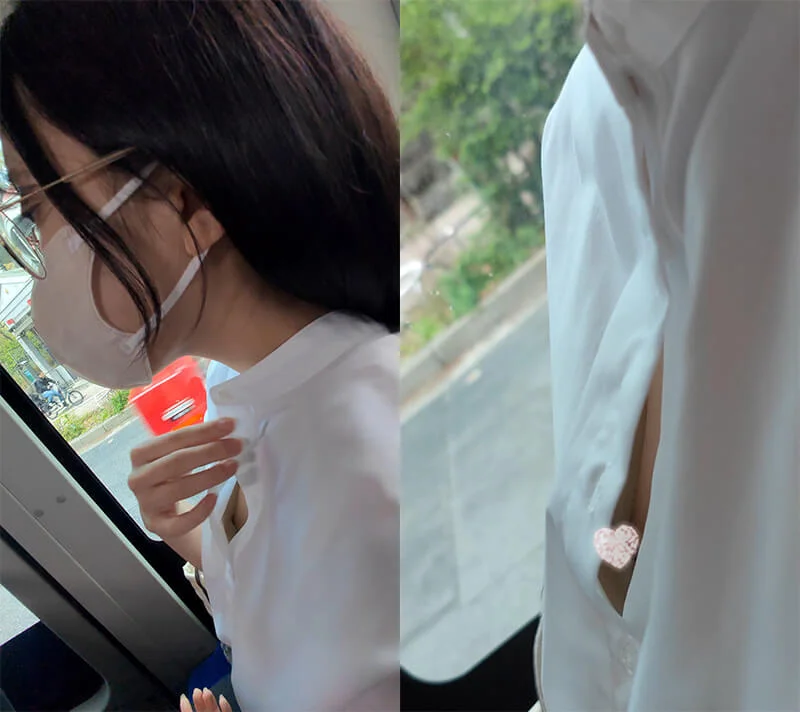 【腋毛超接写】眼鏡美女の袖から覗くジョリ腋とさらにその奥を超接写-4