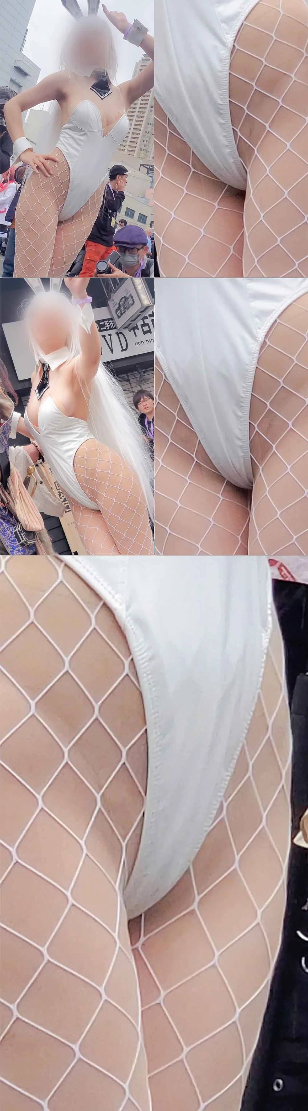 【フェチ動画】速報！スト●ェス2024で見せるハイレグ美脚なセクシー白うさぎなエキゾチック美人なバニーお姉さん-2