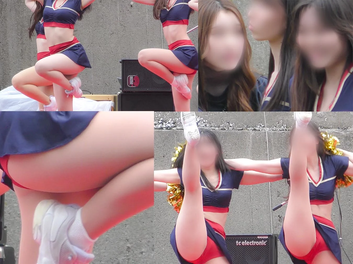 【フェチ動画】2024年5月チア速報！ハツラツ＆フレッシュな魅力弾ける美人チアガールたちの太もも上げ大開脚計8回のサービスステー