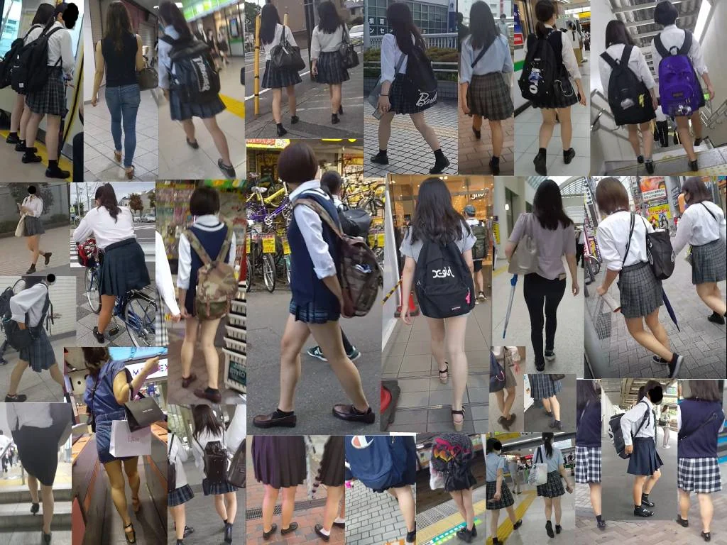 後ろから追い撮り 2　クネる生脚がエロすぎるベリーショートソックス放課後っコ