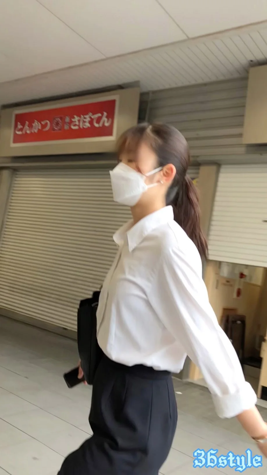 【再販】【横からの眺め128_ちっぱいver】スリムな新人ＯＬのちっぱいを横から！-3
