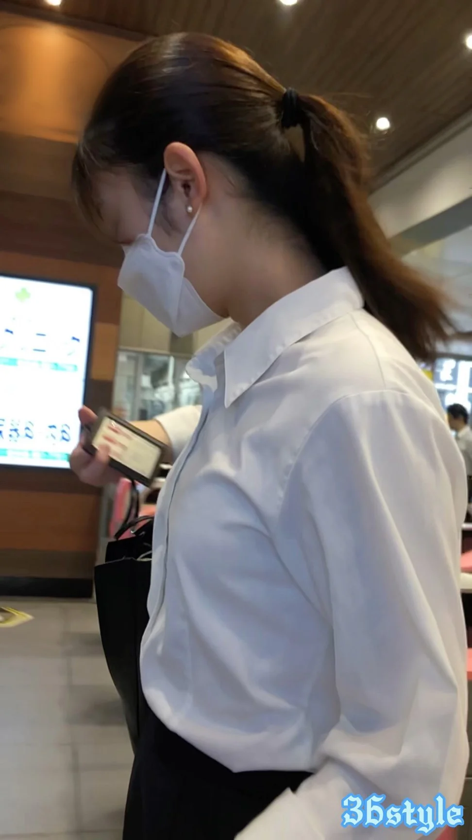 【再販】【横からの眺め128_ちっぱいver】スリムな新人ＯＬのちっぱいを横から！-5