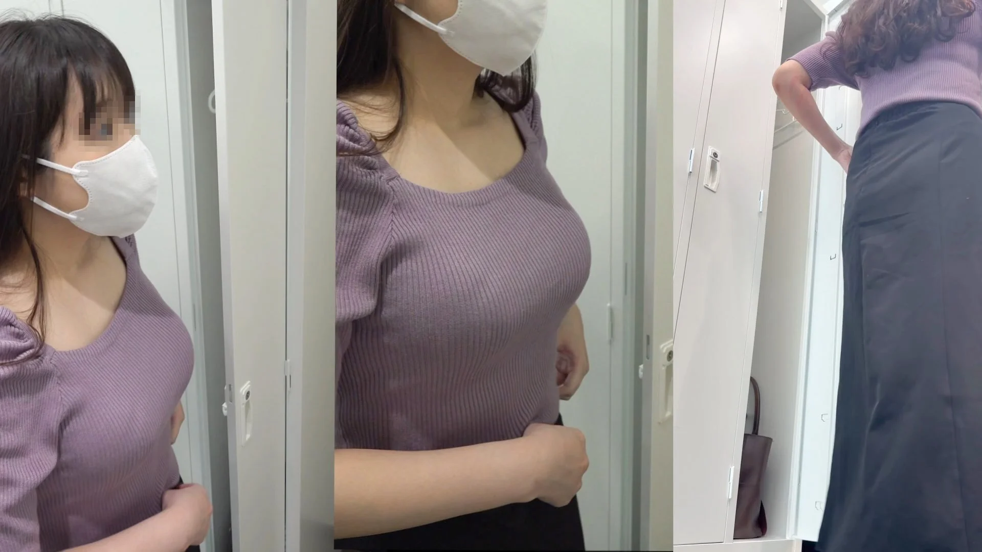 【某トレーニングジムの裏側vol.6】元観光大使お姉さんのムチムチ巨乳ボディ！！3視点でじっくり堪能してください♡-1