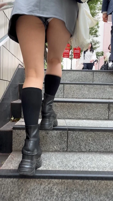 【再販】《４K・高画質》 No.1193「強風ナイスです！超ミニスカ姿のギャルJD」-6
