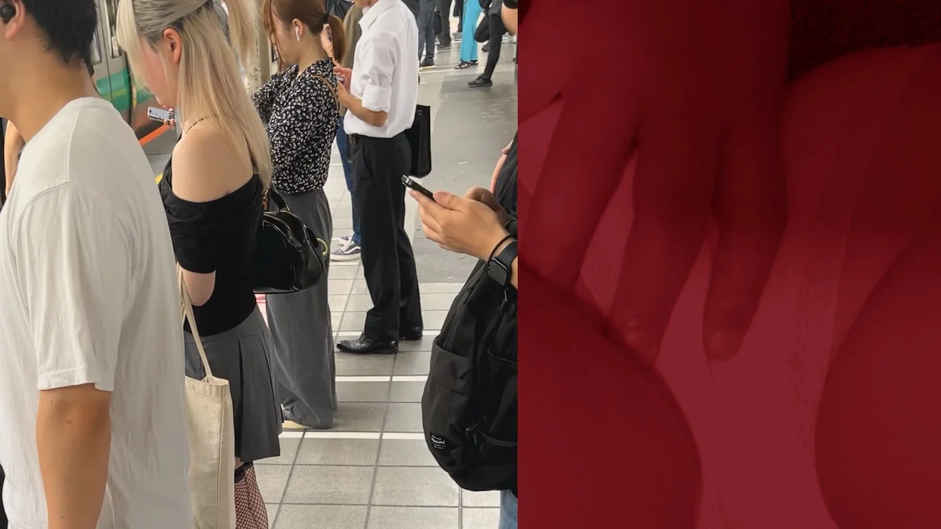 【再販】スカートを狙い撃て！！Part１６　色白網タイツGALを狙い打つ-1