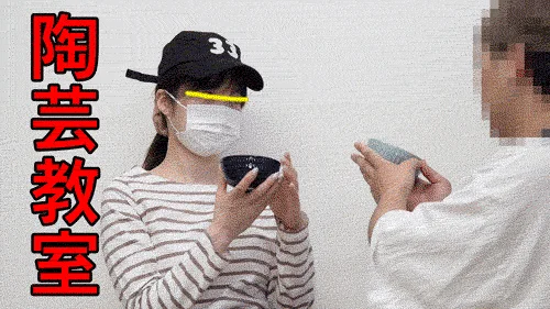 ＃79【陶芸中の胸チラ】講師も思わず凝視！JDちゃんのDカップ若おっぱい/人妻パフィーニップル胸ちら