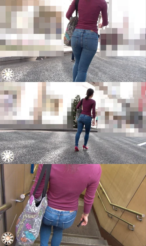 【FHD高画質】正統派ジーンズ尻 腰肉ちらり-2