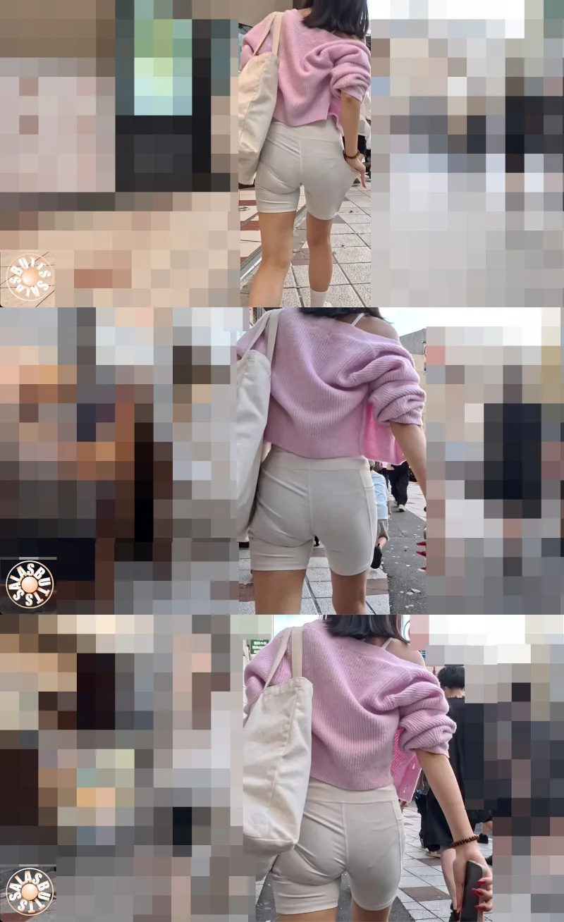 【4K高画質】白ショートヨガパンセレブ-2