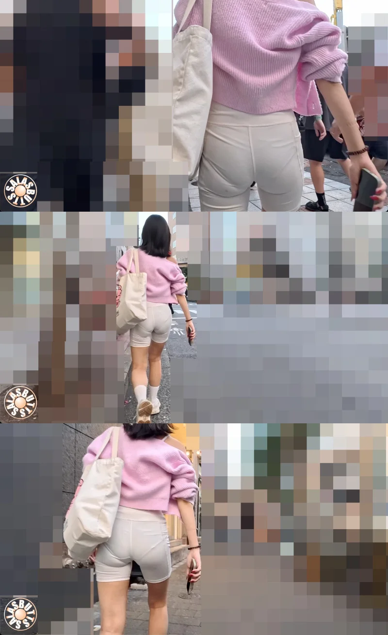 【4K高画質】白ショートヨガパンセレブ-3