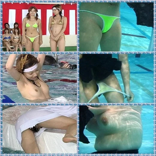 【水中早着替え６名】女だらけのＴバック水泳大会！水中コスプレ早着替え競争！②-2